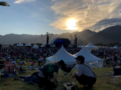 朝霧JAM2018、夕陽